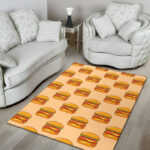 Print Pattern Hamburger Sillvela Area Rug