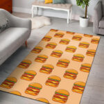 Print Pattern Hamburger Sillvela Area Rug