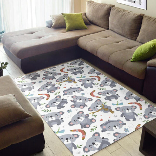 Print Pattern Koala Sillvela Area Rug