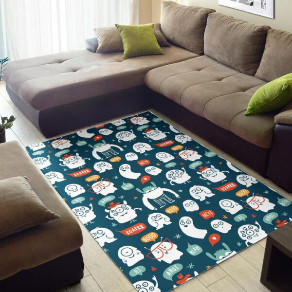 Print Pattern Monster Sillvela Area Rug