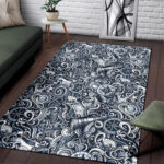 Psychedelic Compass Pattern Print Sillvela Area Rug