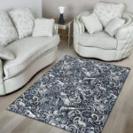 Psychedelic Compass Pattern Print Sillvela Area Rug