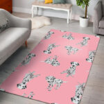 Puppy Dog Dalmatian Pattern Print Sillvela Area Rug