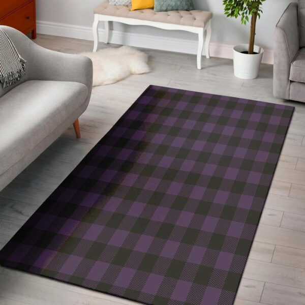 Purple Buffalo Plaid Sillvela Area Rug
