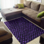 Purple Egg Skin Dragon Pattern Print Sillvela Area Rug