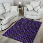 Purple Egg Skin Dragon Pattern Print Sillvela Area Rug