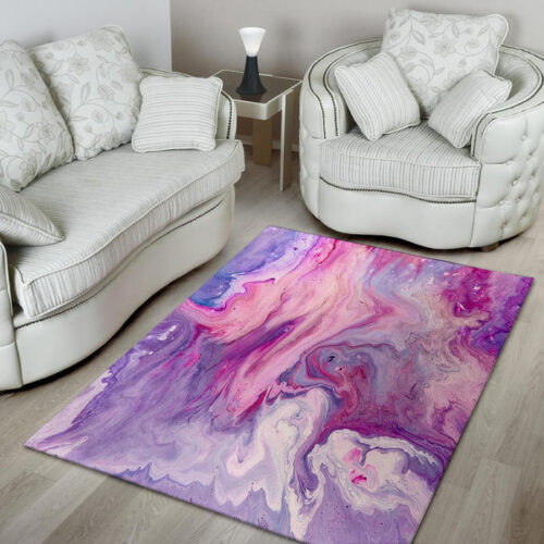 Purple Marble Sillvela Area Rug