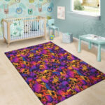 Purple Skull Sillvela Area Rug