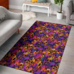 Purple Skull Sillvela Area Rug