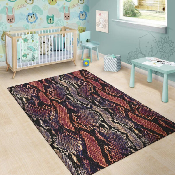 Python Snakeskin Print Sillvela Area Rug