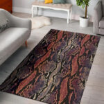 Python Snakeskin Print Sillvela Area Rug