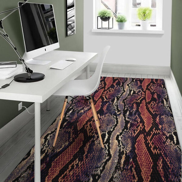 Python Snakeskin Print Sillvela Area Rug