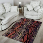 Python Snakeskin Print Sillvela Area Rug