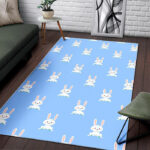 Rabbit Bunny Print Pattern Sillvela Area Rug