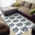 Raccoon Print Pattern Sillvela Area Rug