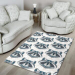 Raccoon Print Pattern Sillvela Area Rug