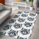 Raccoon Print Pattern Sillvela Area Rug