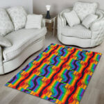 Rainbow Lgbt Patterm Print Sillvela Area Rug