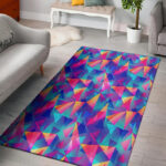Rainbow Triangle Geometric Sillvela Area Rug