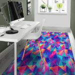 Rainbow Triangle Geometric Sillvela Area Rug