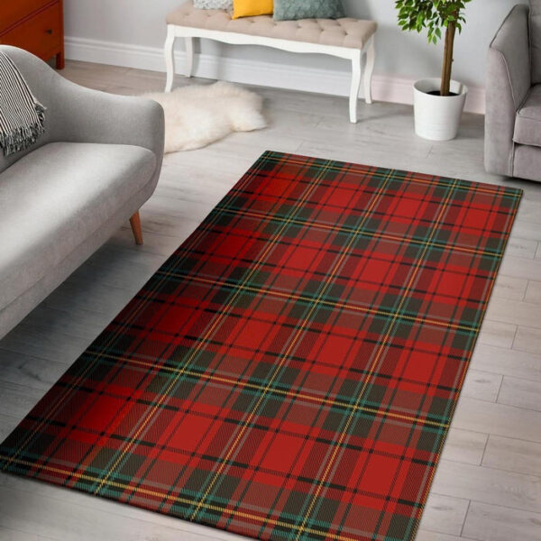 Red Plaid Tartan Sillvela Area Rug