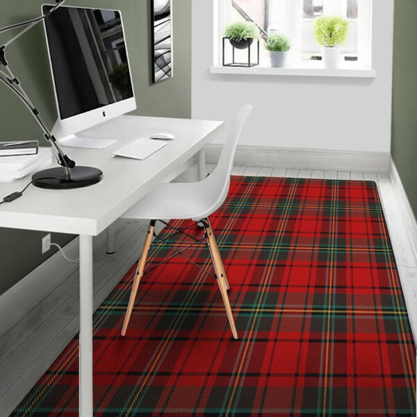 Red Plaid Tartan Sillvela Area Rug