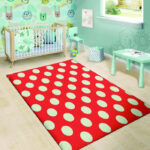 Red Polka Dot Sillvela Area Rug