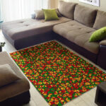 Reggae Rasta Print Pattern Sillvela Area Rug