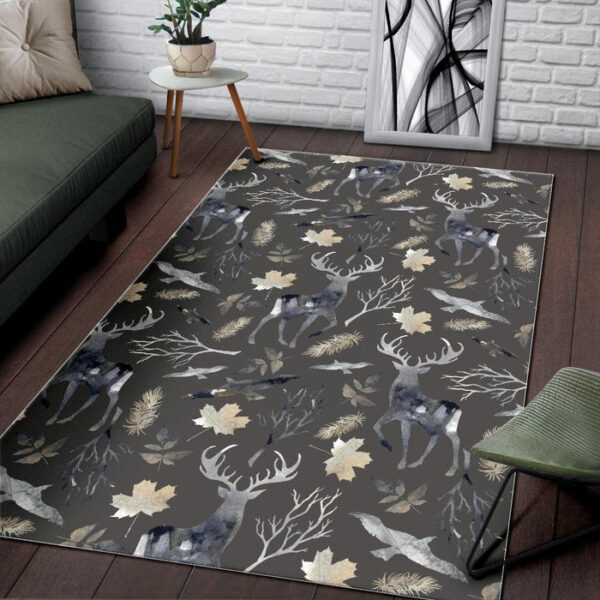 Reindeer Pattern Print Sillvela Area Rug