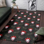 Scary Clown Print Pattern Sillvela Area Rug