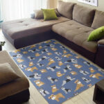 Schnauzer Dog Print Pattern Sillvela Area Rug