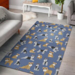 Schnauzer Dog Print Pattern Sillvela Area Rug