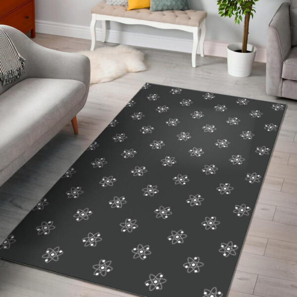 Science Atom Pattern Print Sillvela Area Rug