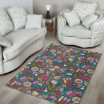Science Chemistry Print Pattern Sillvela Area Rug