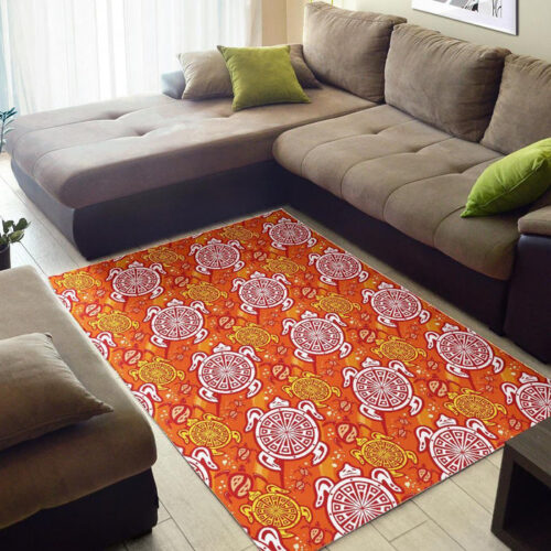Sea-Turtle-Hawaiian-Orange-Pattern-Print-Floor-Mat-2_700x700