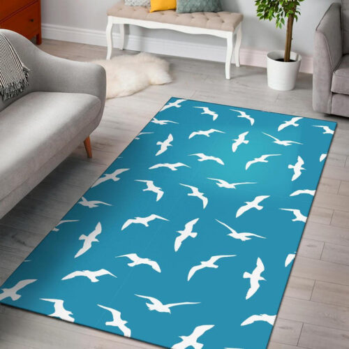 Seagull Pattern Print Sillvela Area Rug