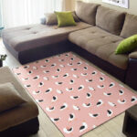 Seagull Pink Pattern Print Sillvela Area Rug