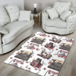 Sewing Machine Print Pattern Sillvela Area Rug