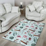 Sewing Pattern Print Sillvela Area Rug