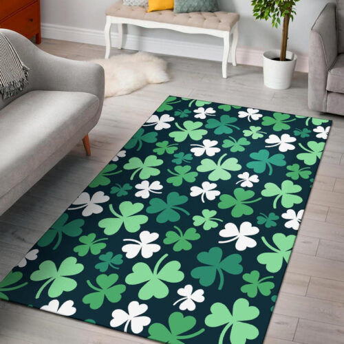 Shamrock Pattern Print Sillvela Area Rug