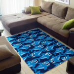 Shark Circling Cartoon Pattern Print Sillvela Area Rug