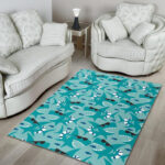 Shark Pattern Print Sillvela Area Rug