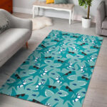 Shark Pattern Print Sillvela Area Rug