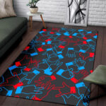 Sign Language Pattern Print Sillvela Area Rug