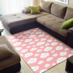 Smile Cloud Pattern Print Sillvela Area Rug