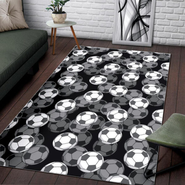 Soccer Pattern Print Sillvela Area Rug