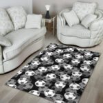 Soccer Pattern Print Sillvela Area Rug