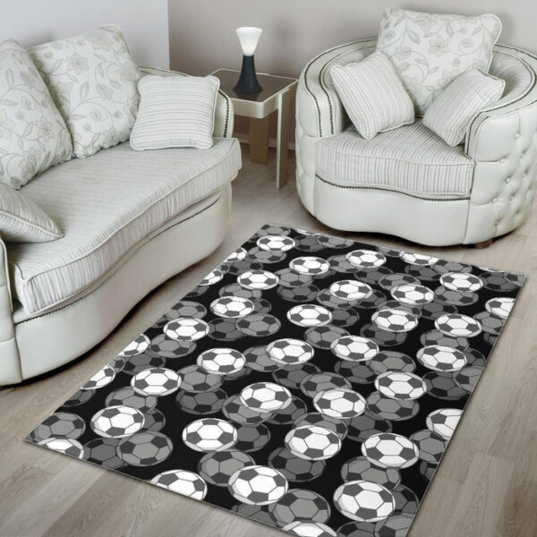 Soccer Pattern Print Sillvela Area Rug