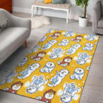 Somoyed Dog Pattern Print Sillvela Area Rug