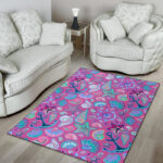 Starfish Pink Print Pattern Sillvela Area Rug
